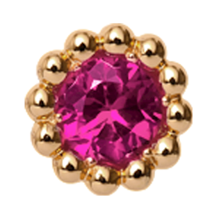 650-G07Pink , Christina Collect Pink Ruby Flower rings*